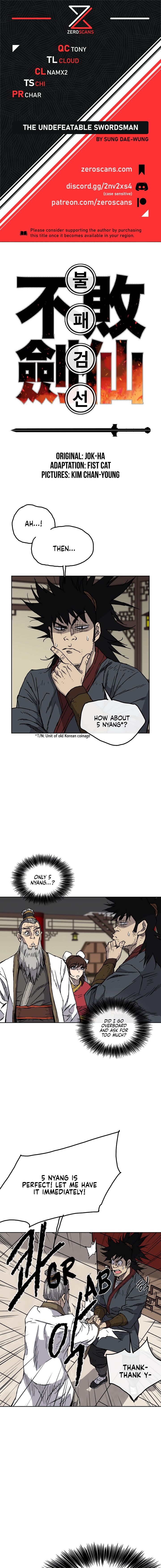 Read The Undefeatable Swordsman En Manga Online