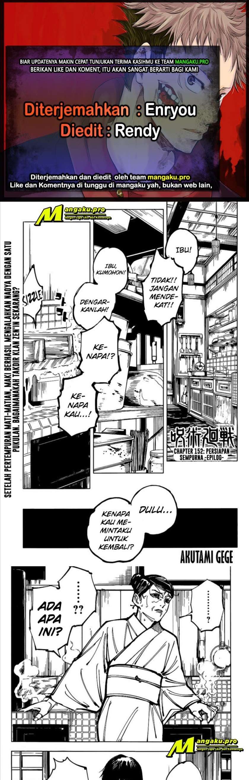 Read Jujutsu Kaisen id Manga Online