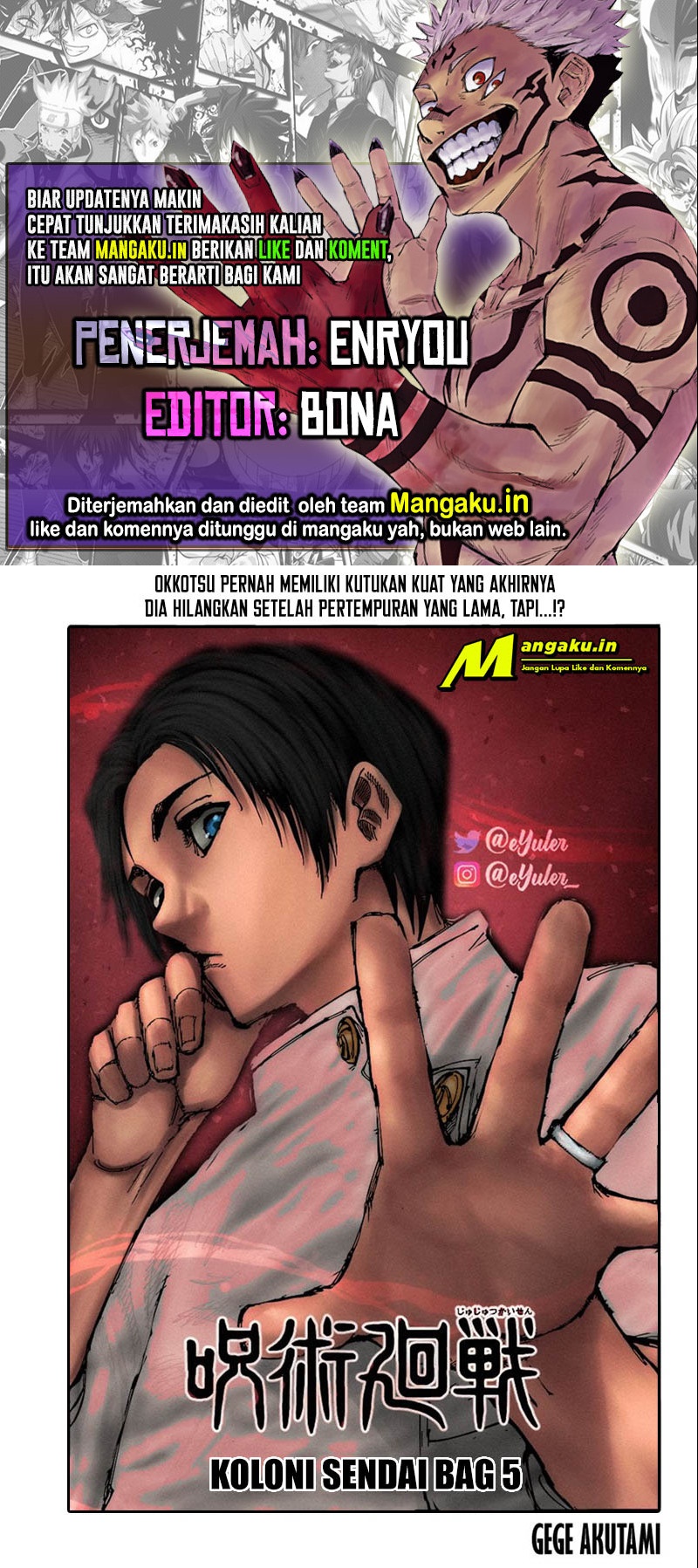 Read Jujutsu Kaisen id Manga Online