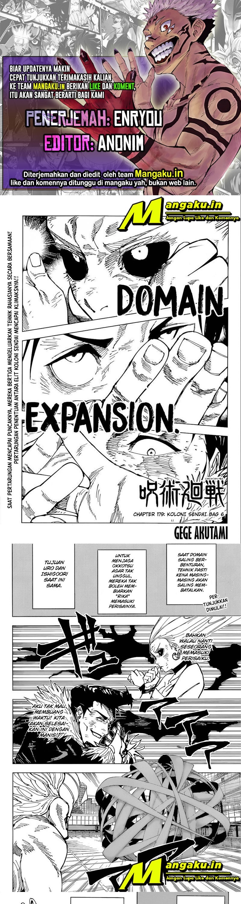 Read Jujutsu Kaisen id Manga Online