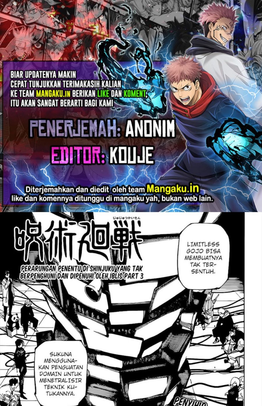 Read Jujutsu Kaisen id Manga Online