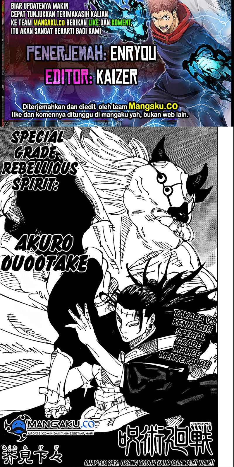 Read Jujutsu Kaisen id Manga Online