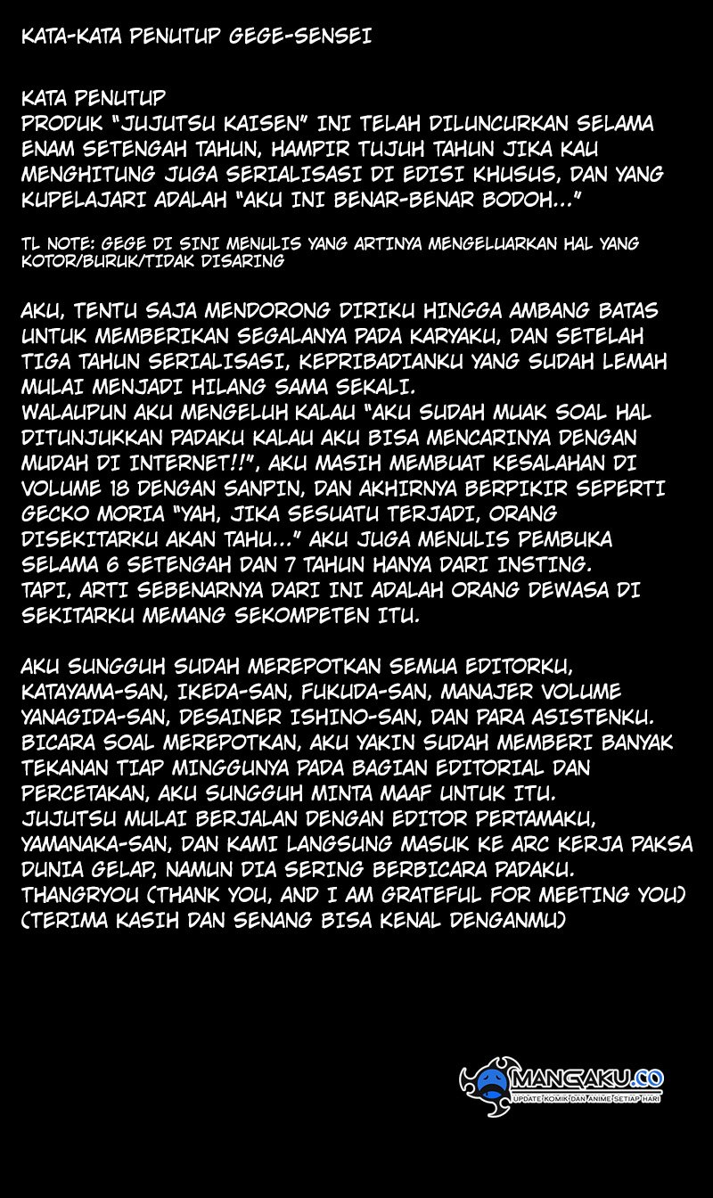 Read Jujutsu Kaisen id Manga Online