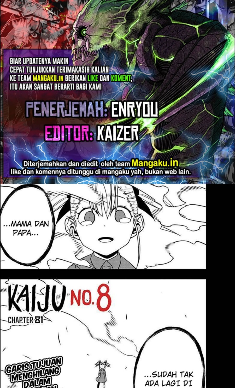 Read Kaiju No 8 id Manga Online