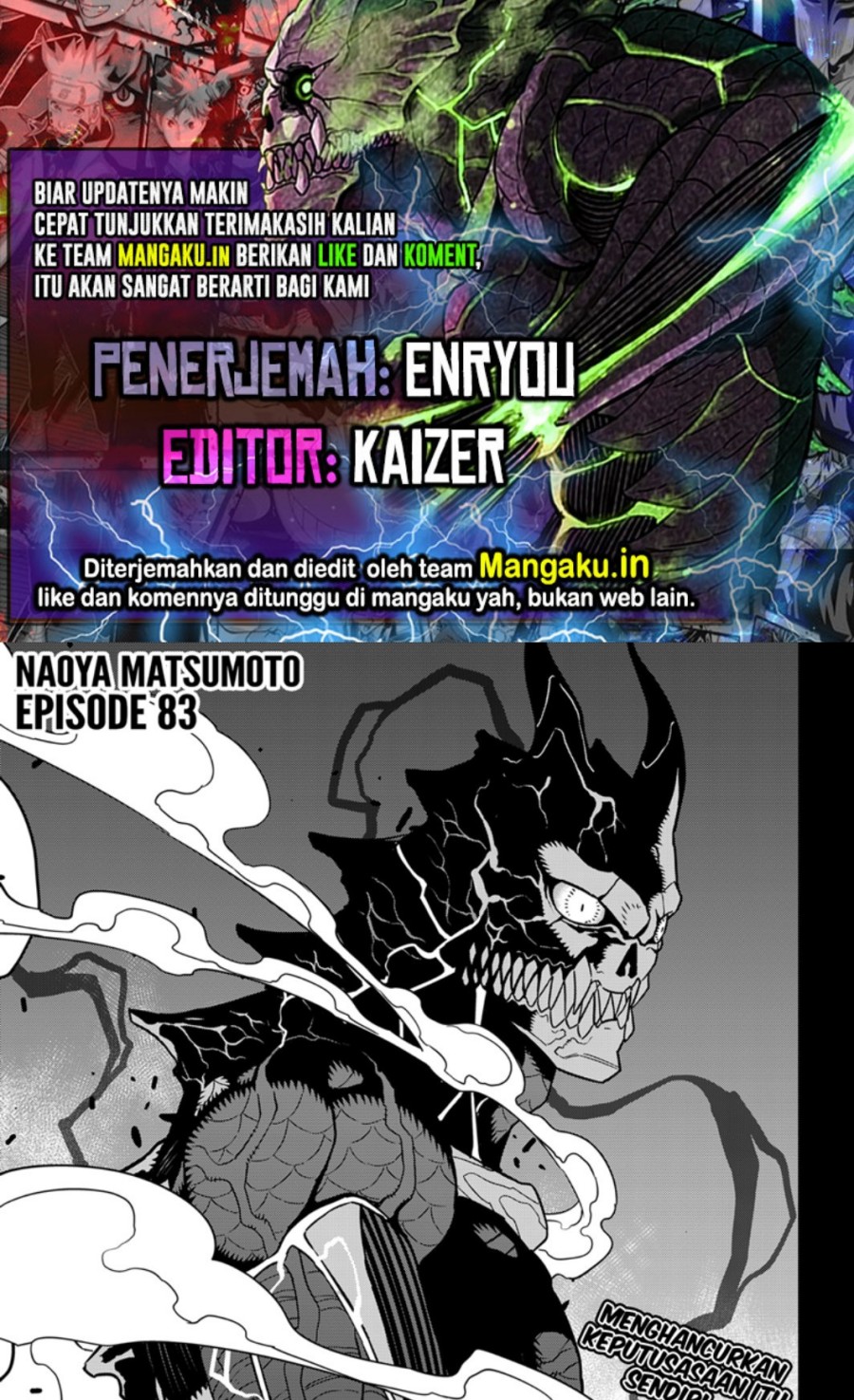 Read Kaiju No 8 id Manga Online